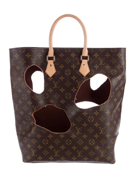 monogram bag with holes